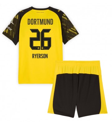 Borussia Dortmund Julian Ryerson #26 Replica Home Stadium Kit for Kids 2025-26 Short Sleeve (+ pants)